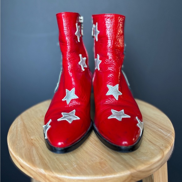 Modern Vice Red Patent Original Bolt Boots - Picture 5 of 12